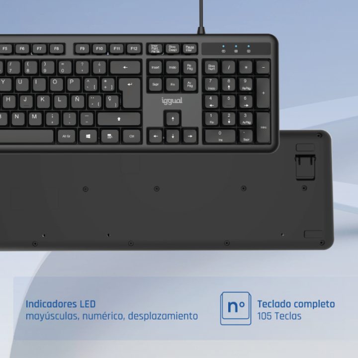 iggual Teclado USB padrão CK-OFFICE-105T preto