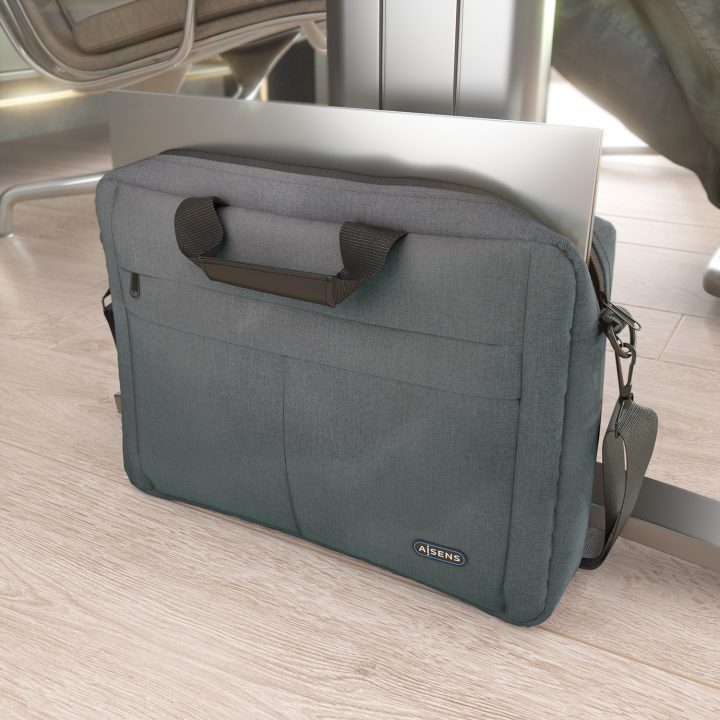 AISENS Maleta premium para portátil 15.6, Cinzento