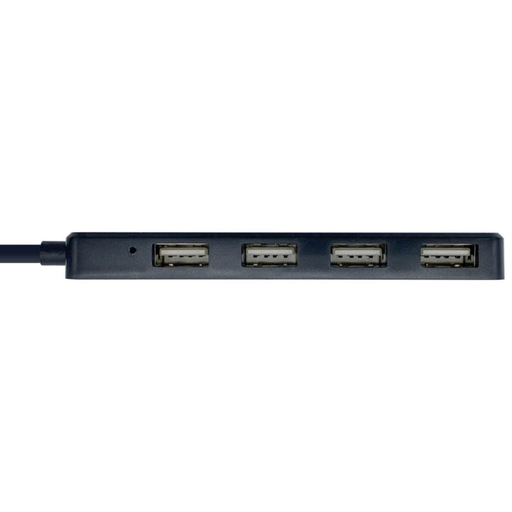 AISENS Hub USB 2.0, Tipo A/M - 4 x Tipo A/H, Preto, 30 cm