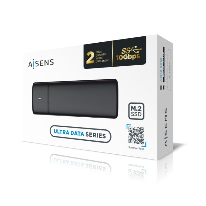 AISENS Caja Externa M.2 (NGFF) ASM2-001B SATA/NVME a USB3.1/USB3.2…