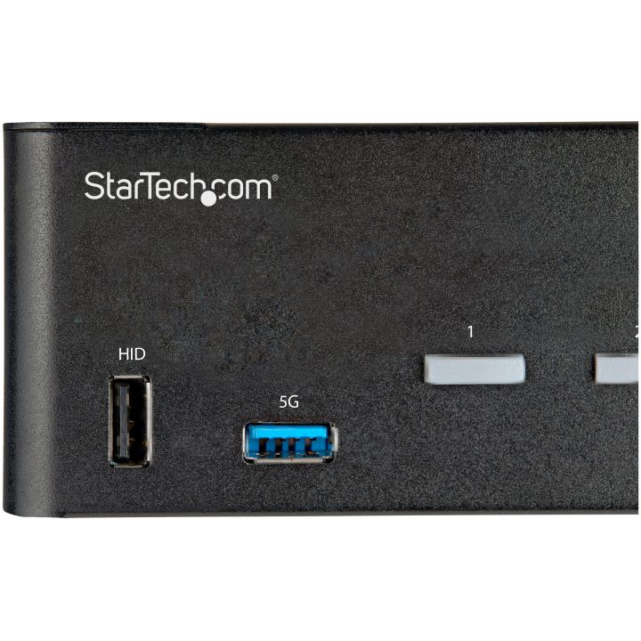 StarTech.com Comutador KVM de 2 Portas HDMI 2.0 4K para 2 Monitores -…
