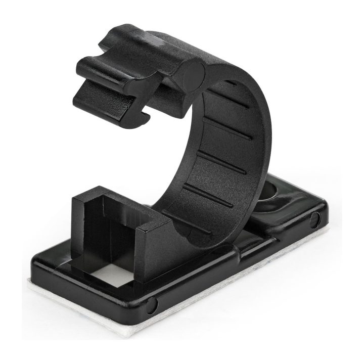 StarTech.com 100 Clips de Gestión de Cableado Adhesivos - Negro -…