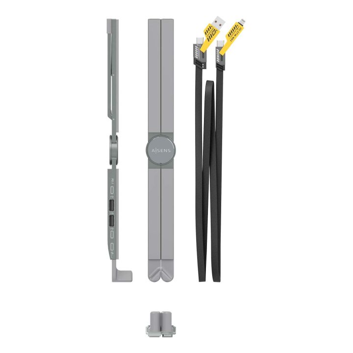 AISENS Soporte de Sobremesa Ajustable Para Portail / Tablet Con USB-C…