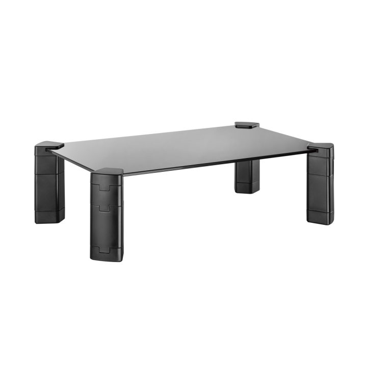 AISENS Glass Monitor/Laptop Riser Stand, Black