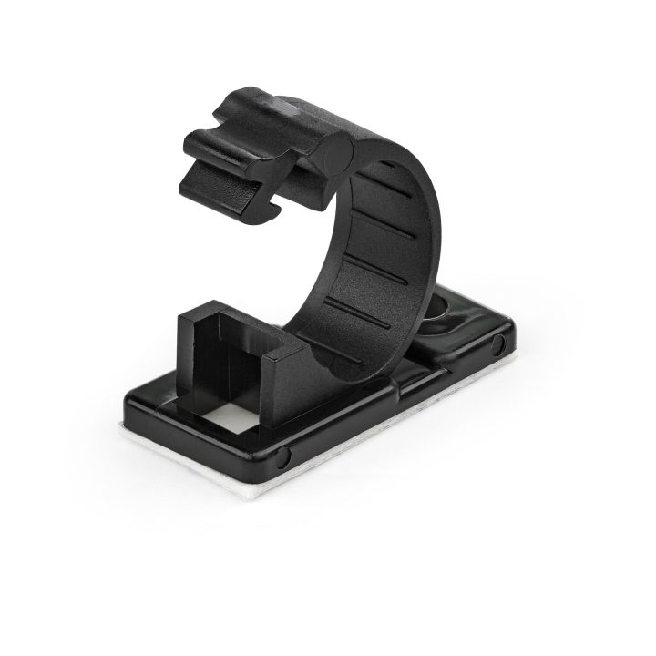 StarTech.com 100 Adhesive Cable Management Clips - Black -…