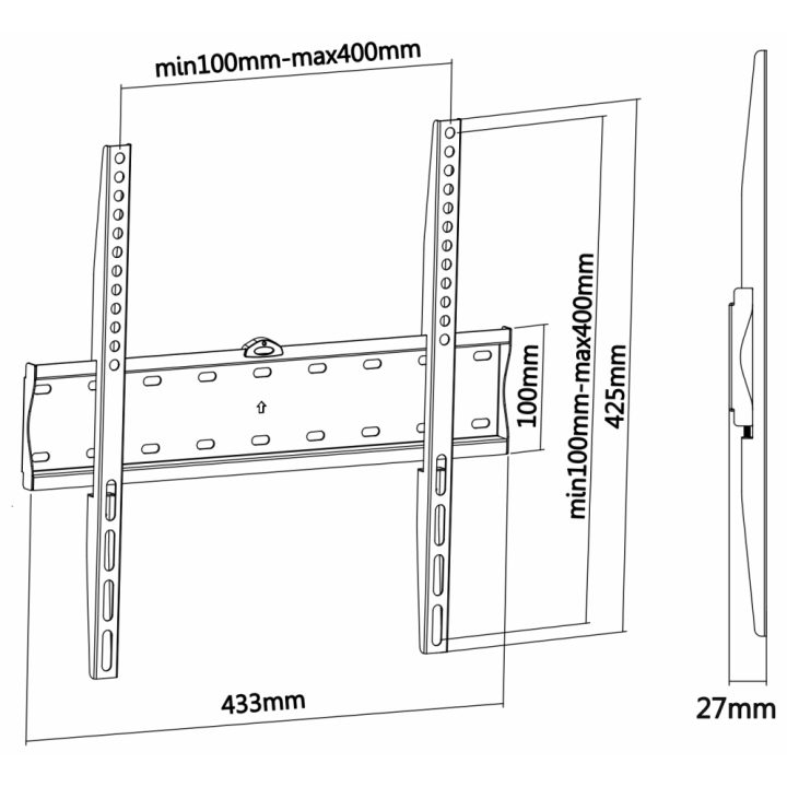 AISENS WT55F-013 TV Mount 55" Black