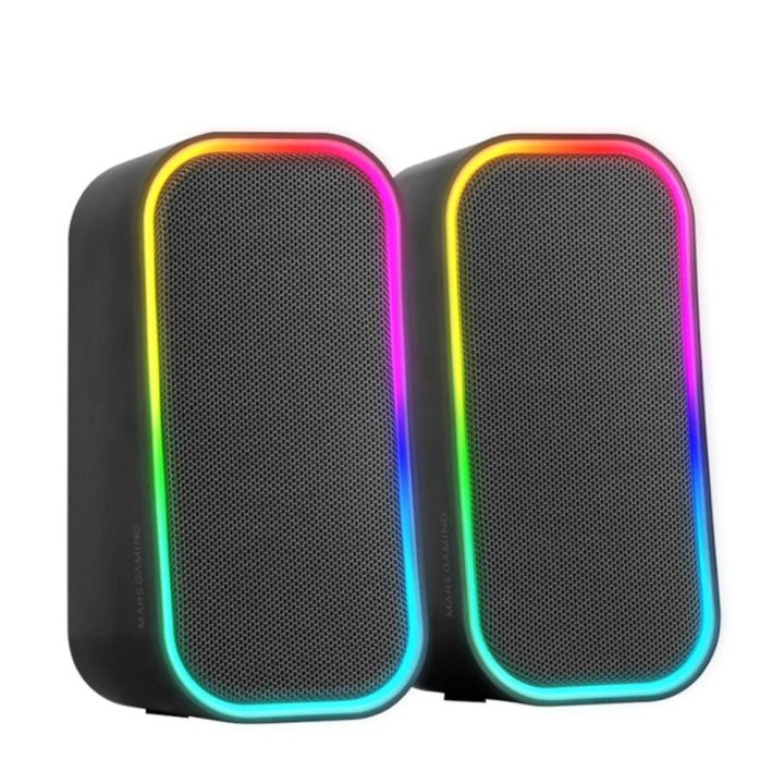 Mars Gaming MS-OM, 20W Gaming Speakers, Dynamic RGB Lighting…