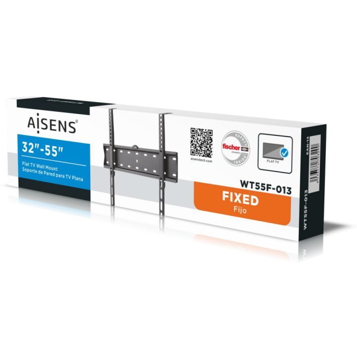 AISENS WT55F-013 soporte para TV 55" Negro