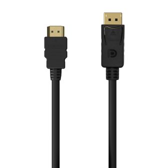 AISENS DisplayPort to HDMI Converter Cable, DP/M-HDMI/M, Black, 0.5M