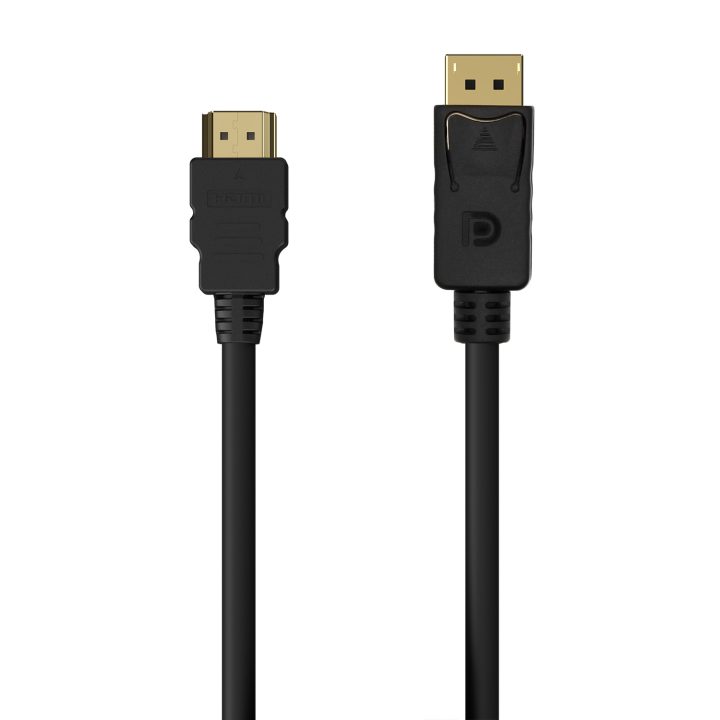 AISENS Cabo Conversor DISPLAYPORT para HDMI, DP/M-HDMI/M, Preto, 0.5M