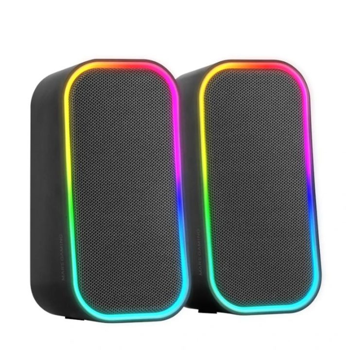 Mars Gaming MS-OM, Altavoces Gaming 20W, Iluminación Dinámica RGB…