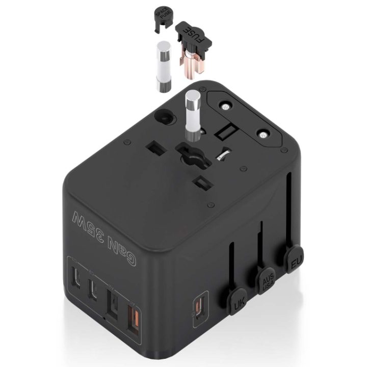 AISENS Adaptador de Tomada Universal de Viagem EU/USA/UK/AU com…
