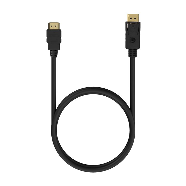 AISENS Cabo Conversor DISPLAYPORT para HDMI, DP/M-HDMI/M, Preto, 0.5M