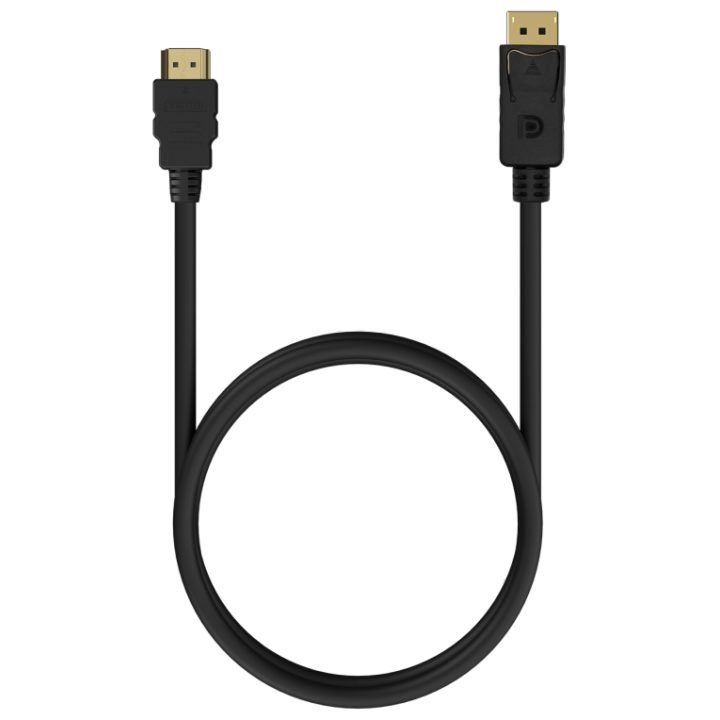 AISENS DisplayPort to HDMI Converter Cable, DP/M-HDMI/M, Black, 0.5M