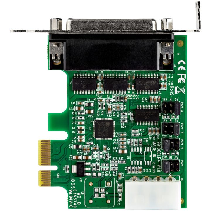 StarTech.com 4-Port PCI Express RS232 Serial Adapter Card - PCIe…