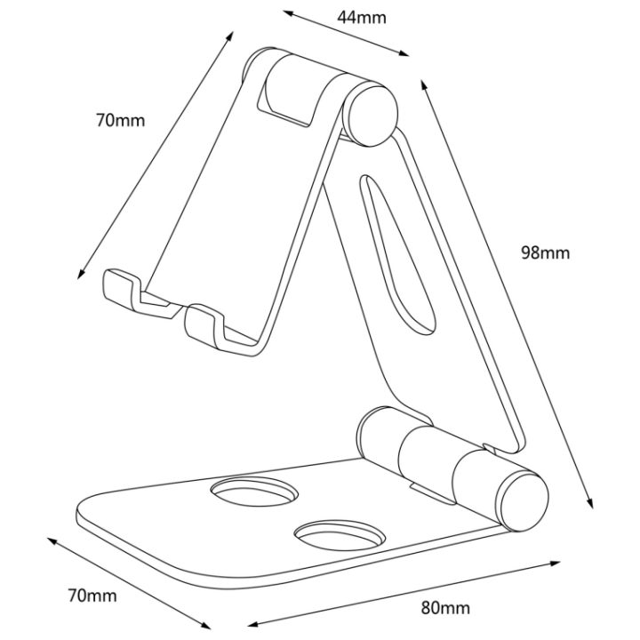 AISENS Adjustable Desktop Stand Size M (2 Hinges) for Mobile /…