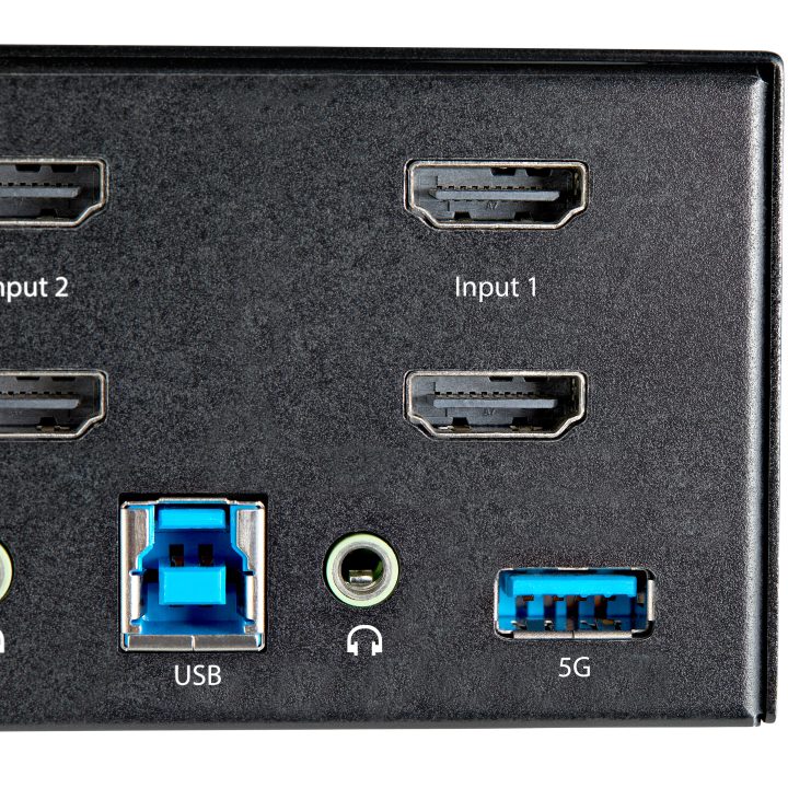 StarTech.com Comutador KVM de 2 Portas HDMI 2.0 4K para 2 Monitores -…