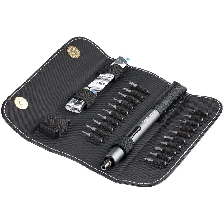 StarTech.com Electric Screwdriver with 20-Piece Precision Bit Set -…