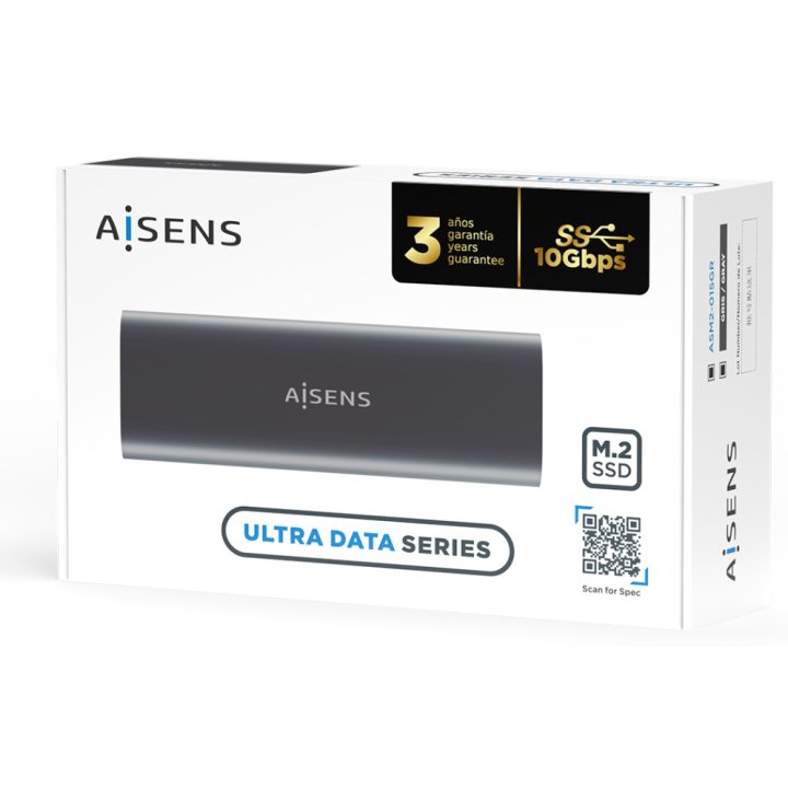 AISENS ASM2-015GR caja para disco duro externo Caja externa para…