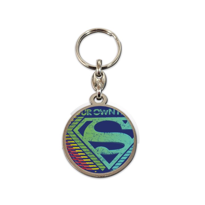 Round Metal Keychain SD Toys Logo Multicolor Superman DC Universe…