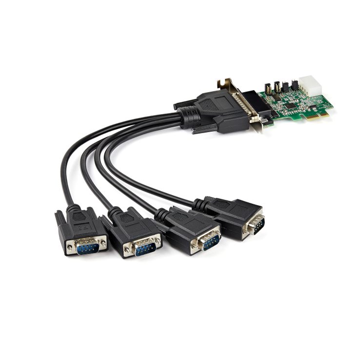 StarTech.com 4-Port PCI Express RS232 Serial Adapter Card - PCIe…