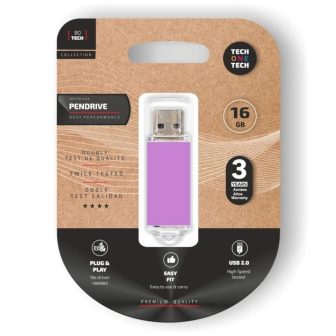 TECH ONE TECH Basic Pendrive 16 GB USB 2.0 Roxo (TEC3009-16)