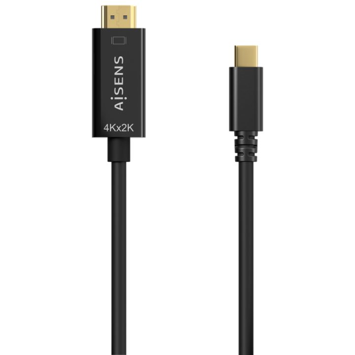 AISENS Cabo Conversor USB-C para HDMI 4K@30Hz, USB-C/M-HDMI/M, Preto…
