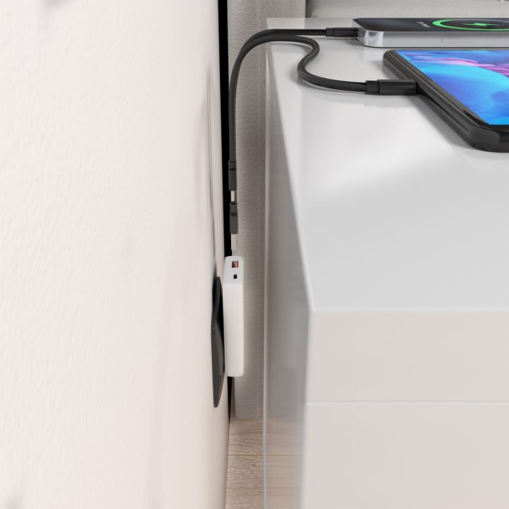 AISENS Ultra-Slim GaN Wall Charger 65W, 1xUSB-C PD3.0 QC4.0, 1xUSB-A…