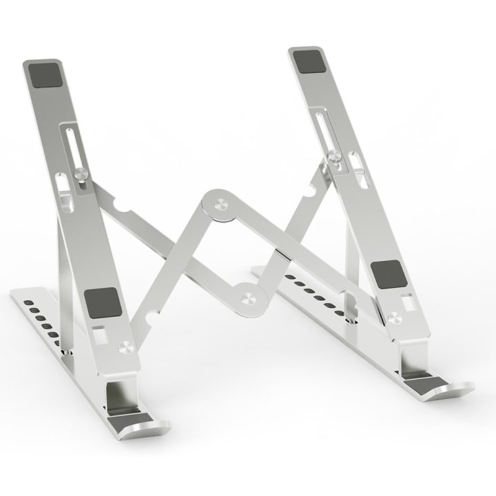 AISENS Adjustable Desktop Stand for Laptop / Tablet, Silver