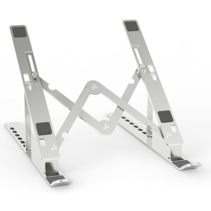 AISENS Adjustable Desktop Stand for Laptop / Tablet, Silver