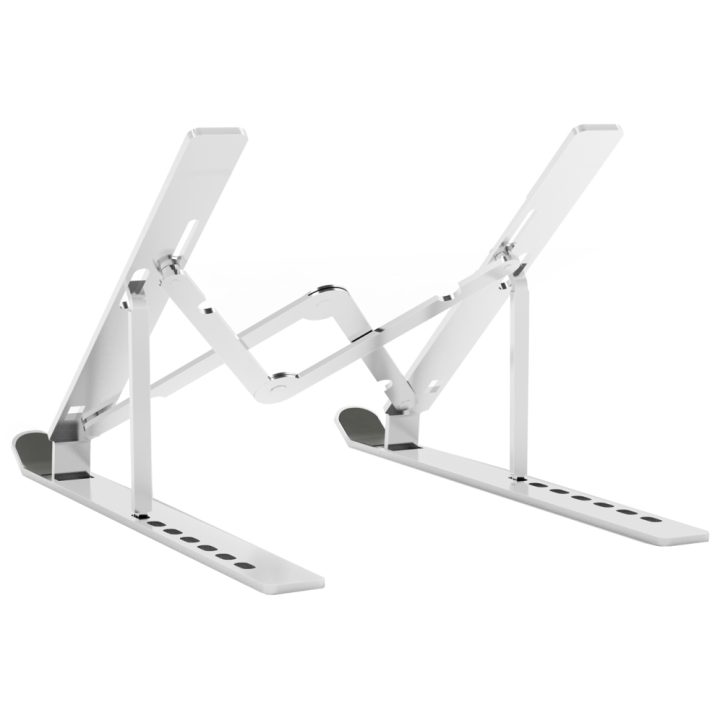 AISENS Adjustable Desktop Stand for Laptop / Tablet, Silver