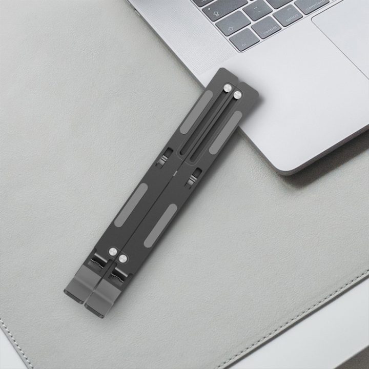 AISENS Adjustable Desktop Stand for Laptop / Tablet, Gray