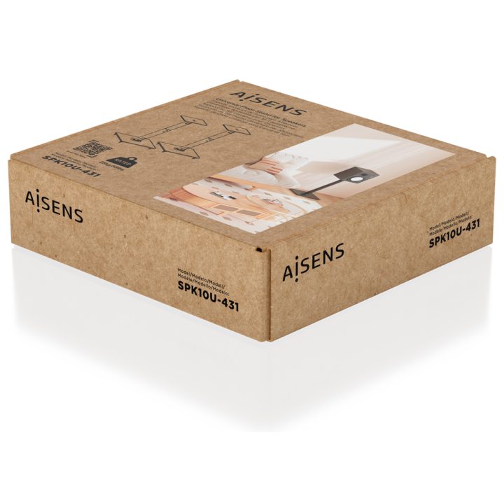 AISENS Soporte Universal De Suelo Para Altavoces, Negro