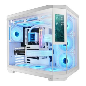 Mars Gaming MC3TCORELCDW caixa de PC Midi Tower Branca