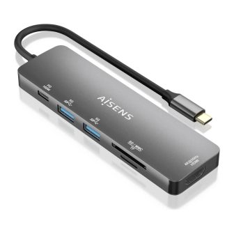 AISENS USB-C Dock 6 EM 1, USB-C a 1xHDMI, 2xUSB-A, 1xUSB-C PD 100W…