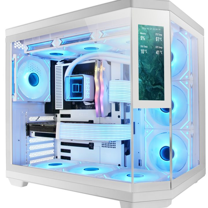 Mars Gaming MC3TCORELCDW caixa de PC Midi Tower Branca