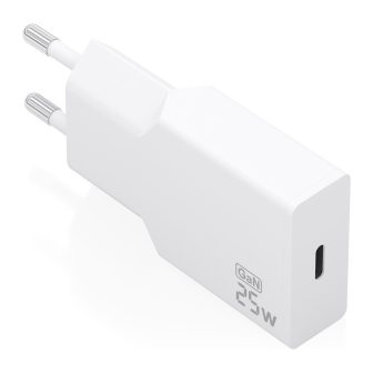 AISENS Carregador Ultra Fino GaN 25W, 1xUSB-C PD3.0, Branco