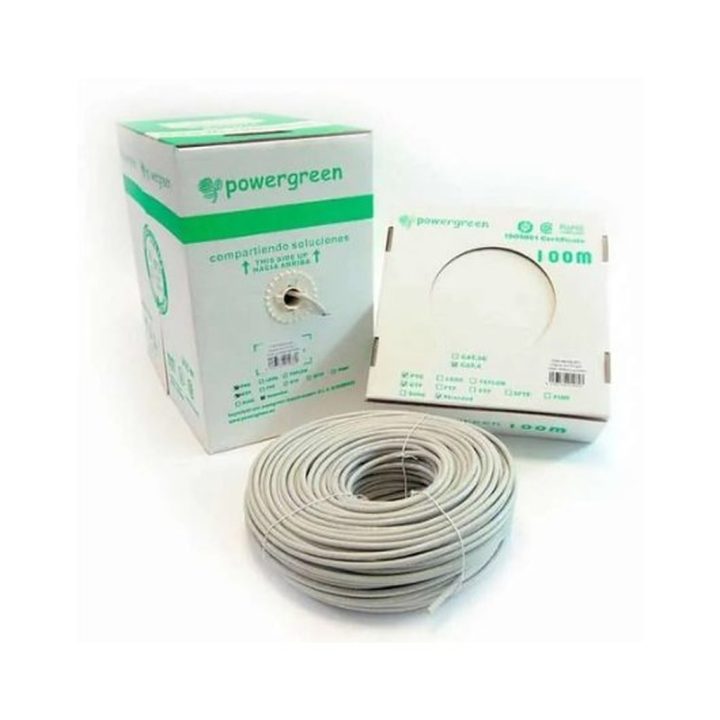Bobina de cabo Pepegreen CAT6 305m rígido (CAB-06305-BU)