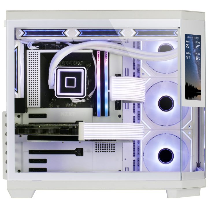 Mars Gaming MC3TCORELCDW White Midi Tower PC Case