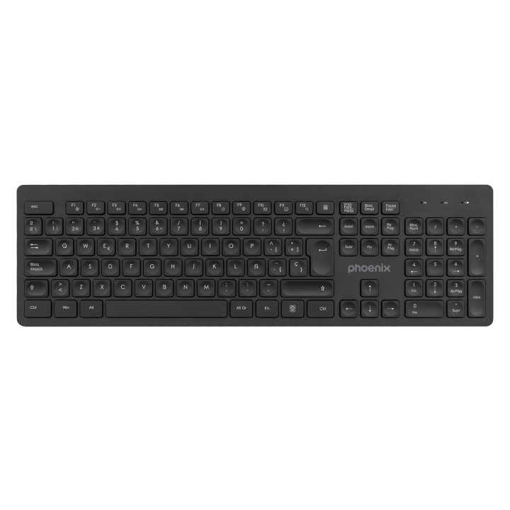 Phoenix technologies Teclado sem fios qwerty phoenix K200 preto fino…