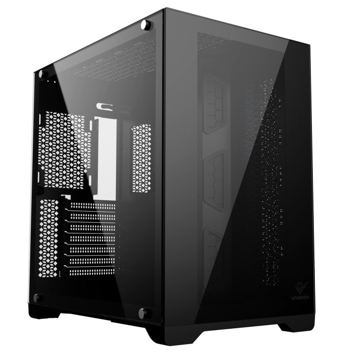 Phoenix Technologies Phoenix Gaming Zephyr Cube ATX PC Case with Dual…