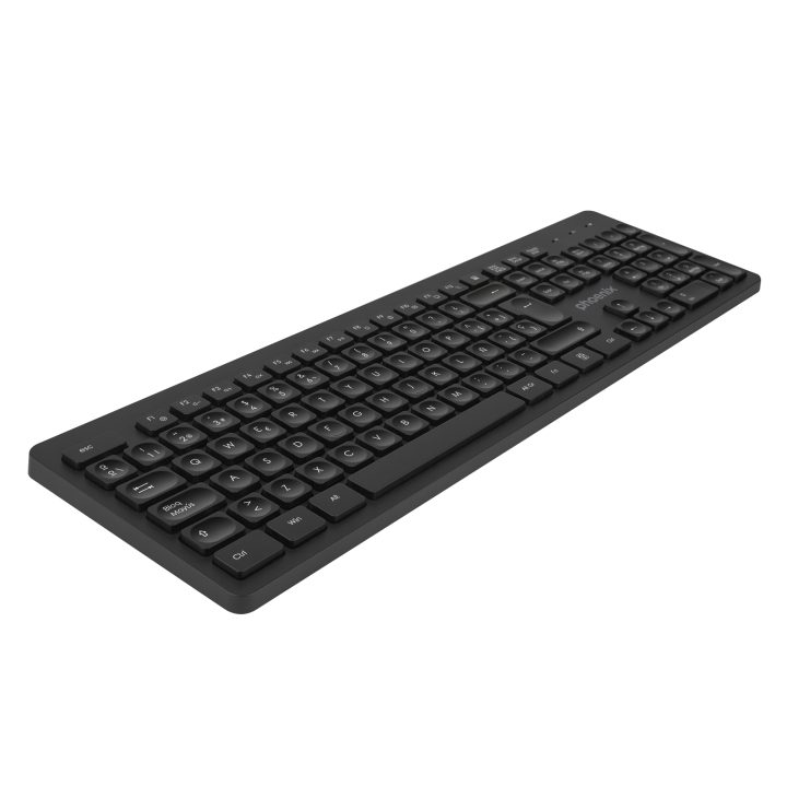 Phoenix technologies Teclado sem fios qwerty phoenix K200 preto fino…