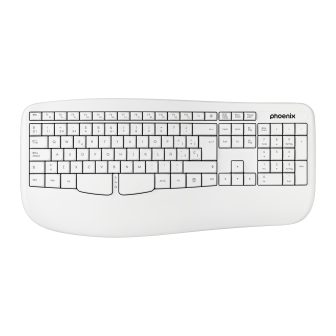Phoenix technologies Phoenix K201 teclado ergonómico sem fios 2.4GHz…
