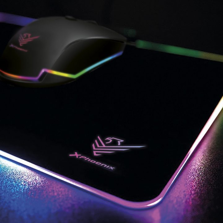Phoenix Technologies Factor-Xpad RGB Gaming Mouse Pad Black