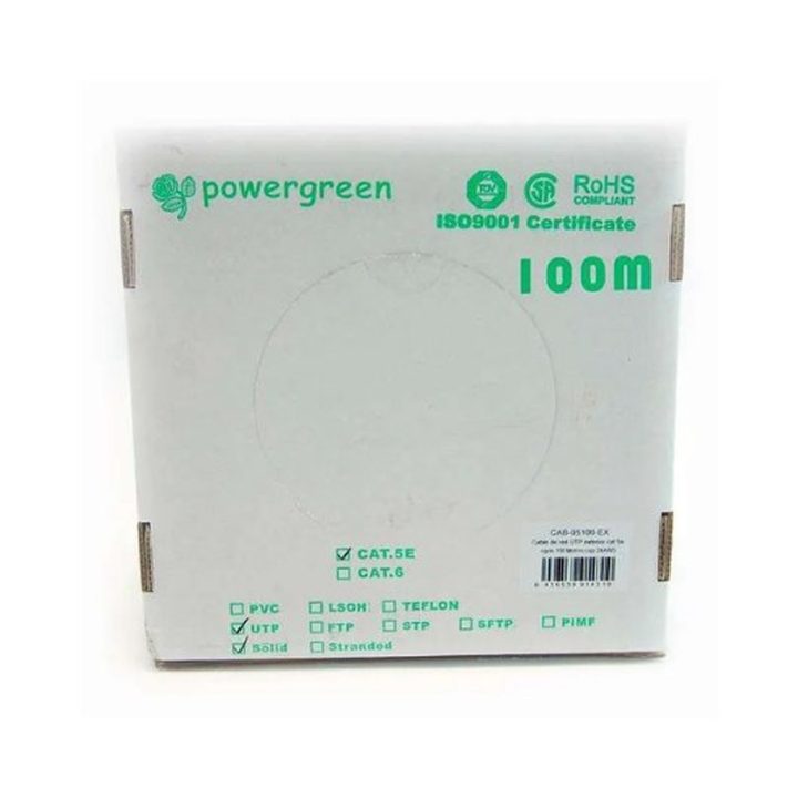 Pepegreen CAT5E 100m Rigid Outdoor Cable Reel (CAB-05100-EX)