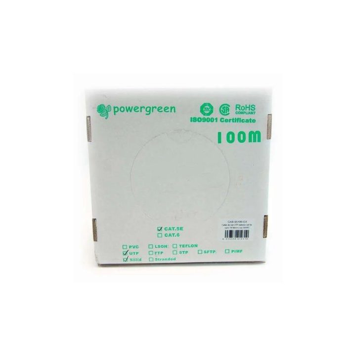 Bobina de cabo Pepegreen CAT5E 100m rígido exterior (CAB-05100-EX)