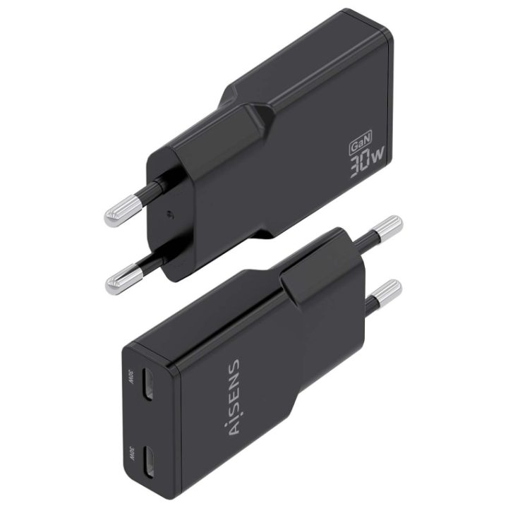AISENS ASCH-30W2P049-BK carregador de dispositivo móvel Câmara…