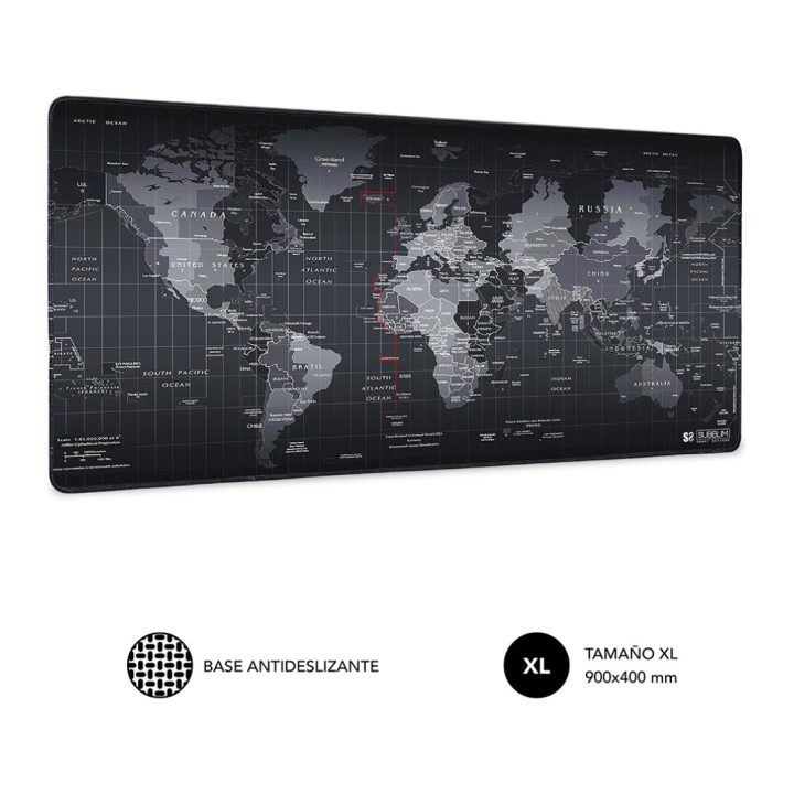 Alfombrilla gaming Subblim world XL 90X40 cm antideslizante…