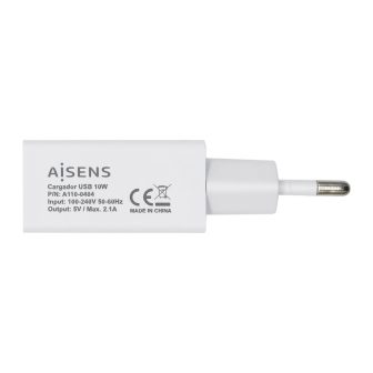 AISENS Carregador USB 10W, 5V/2A, Branco