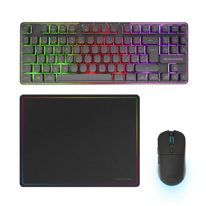 Mars Gaming MCPWTKLES teclado rato incluído jogo RF sem fios + USB…